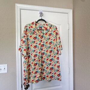 Disney Aulani Floral/Character Shirt - Red, Blue, Green, Yellow